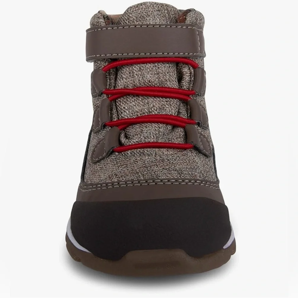 See Kai Run Brown and Red waterproof &insulated winter boots for little kids 4